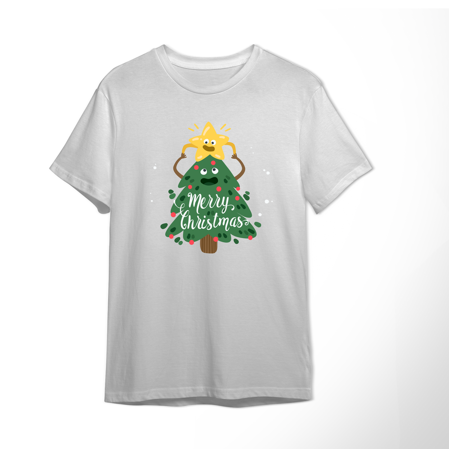 T-shirt "Merry christmas" con árbol navideño