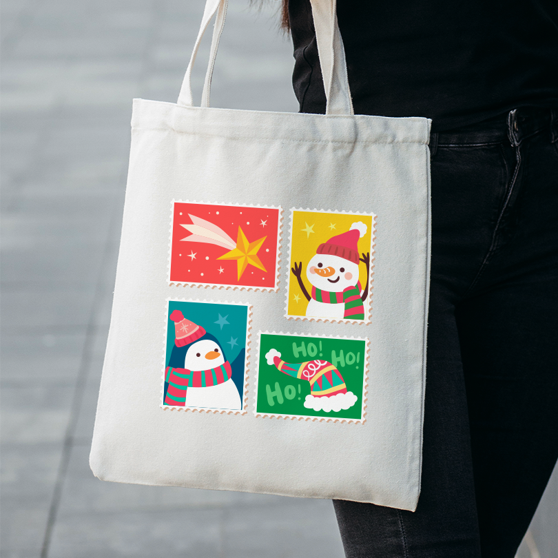 Tote bag estampas navideñas