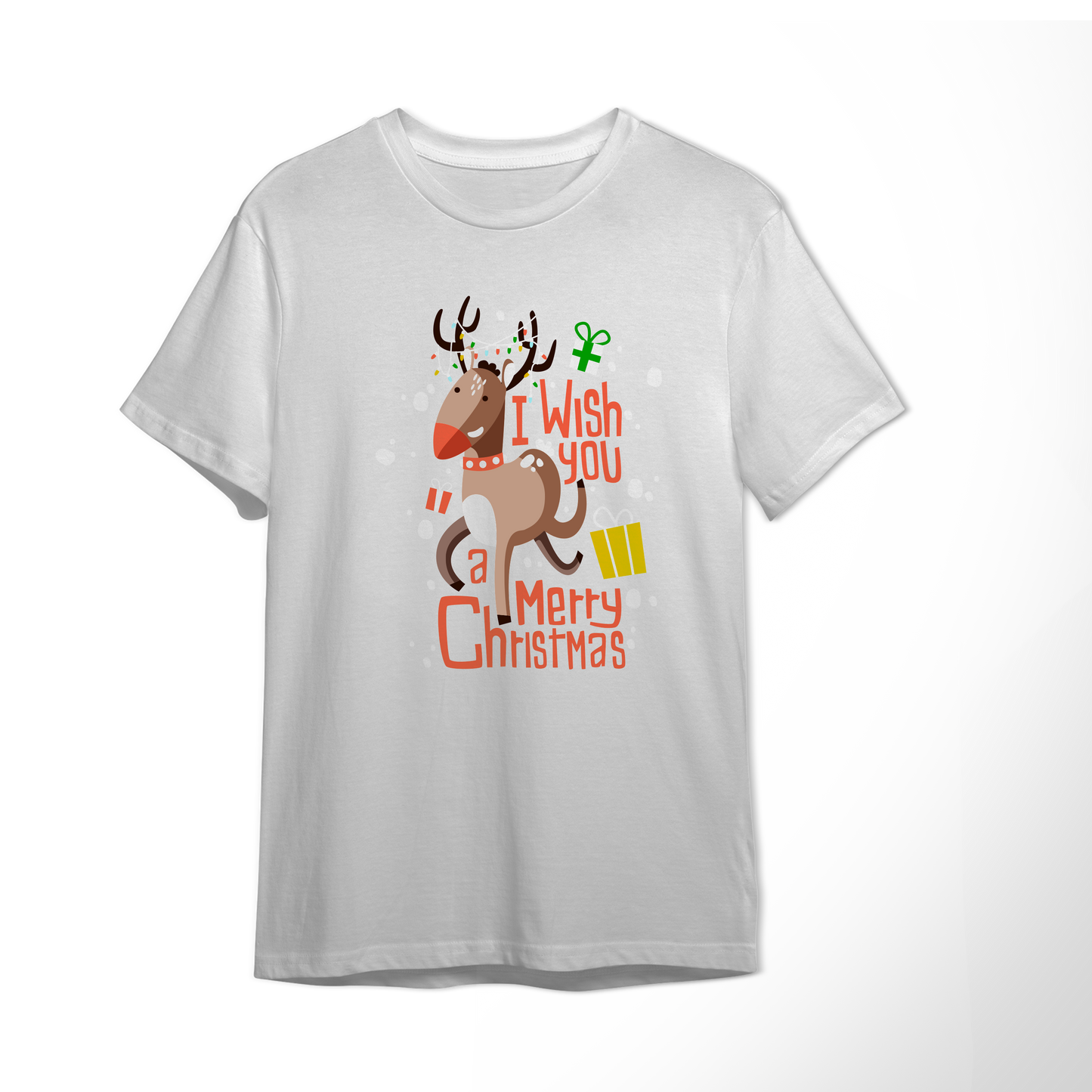 T-shirt "Merry christmas" con reno